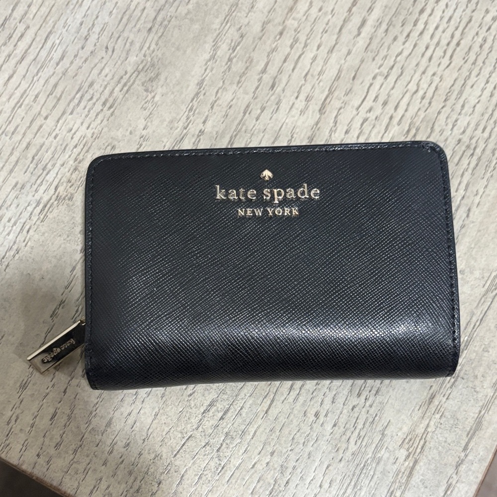 Kate Spade Midnight Black Zip Wallet